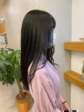 ロング カラー ヘアアレンジ 、 、のヘアスタイル