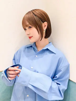 ショート カラー 似合わせボブ💓/ 美髪縮毛✨豊嶋龍佑のヘアスタイル