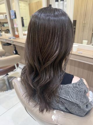 セミロング カラー ヘアアレンジ 韓国ヘアメイク🎀/ 縮毛矯正✨山本媛香のヘアスタイル