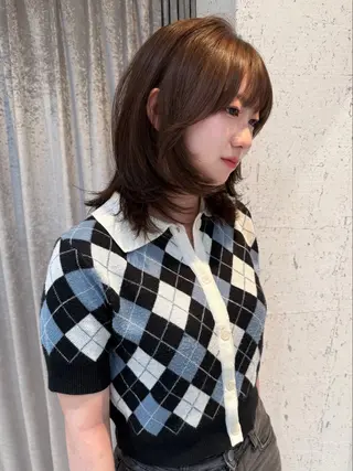 ミディアム カラー mai / linoah˚✧のヘアスタイル