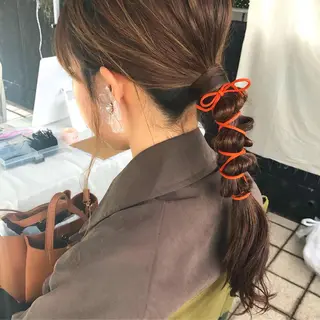 ロング カラー デザインカット🎨 ボブおざきのヘアスタイル