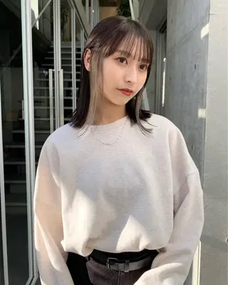 セミロング 🪷艶髪カラー🪷 Louwe三軒茶屋のヘアスタイル