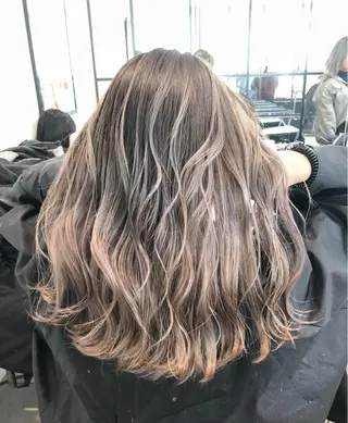 セミロング カラー ノンダメージ髪質改善 カラー💎/KURAのヘアスタイル