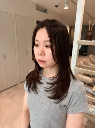 セミロング ✂️ECHICA篠崎 sumito✂️のヘアスタイル
