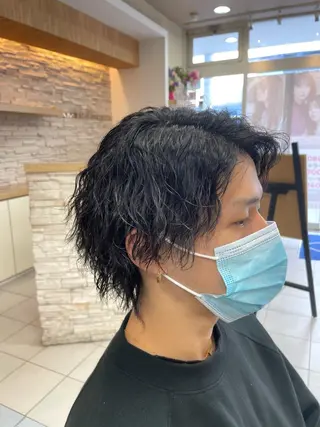ミディアム パーマ メンズ 🔮メンズ縮毛矯正 メンズパーマ💎竹永のヘアスタイル