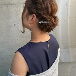 ミディアム ヘアアレンジ 坂本 沙也加のヘアスタイル
