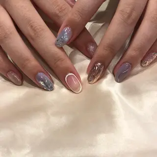 ネイル パラあり！フィルイン 美フォルムのネイルデザイン