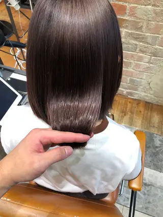 ショート カラー パーマ 銀座✨レイヤーカット 顔まわり/坂本亜裟海のヘアスタイル