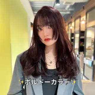 ロング カラー ハッシュカット/艶感 カラー/ユウキ✨のヘアスタイル