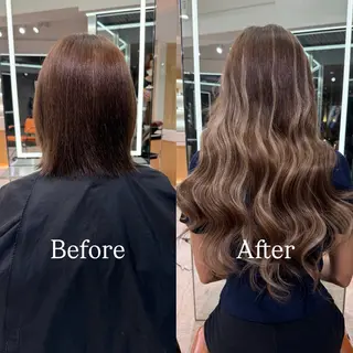 ロング カラー シールエクステ特化 ハイトーン、NANAのヘアスタイル