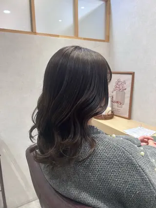 セミロング Mao 🎀bob 赤み撃退🌿艶カラーのヘアスタイル