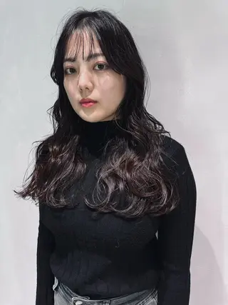 ロング 似合わせパーマ デジタルパーマのヘアスタイル