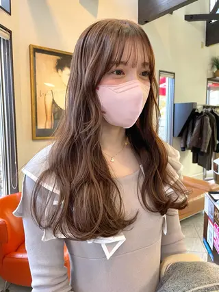 ロング カラー コレットヘアー 田中アヤノのヘアスタイル