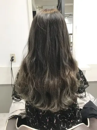 セミロング カラー ヘアアレンジ GiseL天神カラー 髪質改善/ブリーチのヘアスタイル