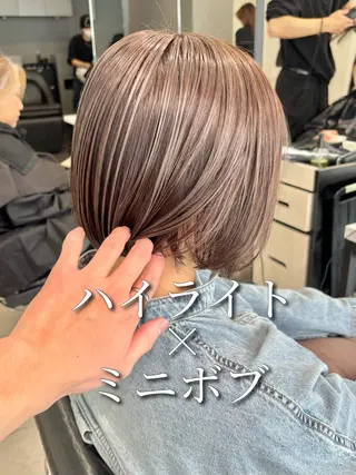 ショート カラー ハイライト/ショート /ボブ/RYOHEIのヘアスタイル