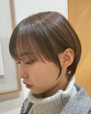 ショート カラー ARMONY秋山輝也 コテ巻き風パーマ特化のヘアスタイル