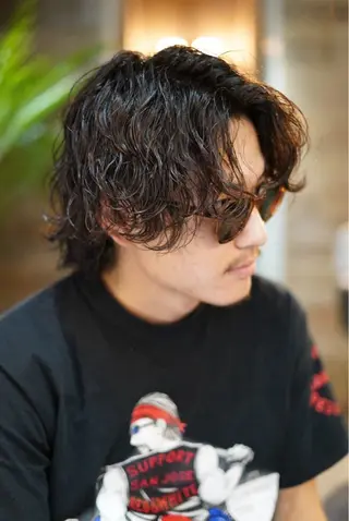 パーマ メンズ 西村 羽琉人のヘアスタイル