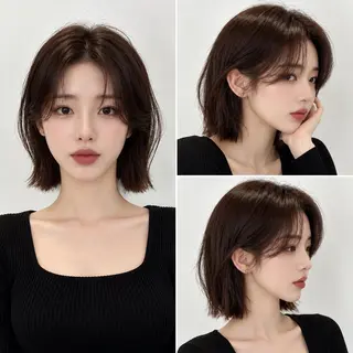 ショート カラー パーマ 🦋韓国風レイヤー/ 艶髪矯正🦋凛太郎のヘアスタイル
