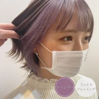 ショート カラー アンブレラカラー💫 フェイスフレーミングのヘアスタイル