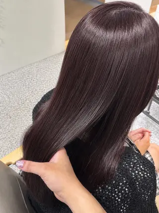 ロング 透明感カラー/ 暖色カラー/ここなのヘアスタイル