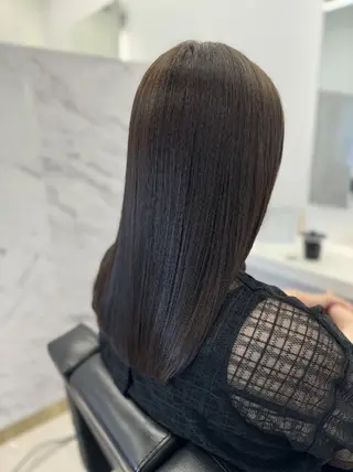 セミロング カラー 中田 汐音のヘアスタイル