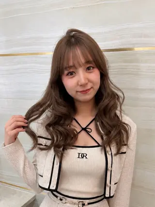 ロング カラー 💗鈴木茉奈💗艶髪 /透明感/暖色カラーのヘアスタイル