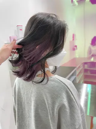ミディアム カラー パーマ ヘアアレンジ メンズ キッズ ネイル マツエク・マツパ KANAMI 🌏のヘアスタイル