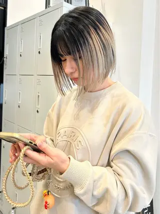 ショート カラー keshiki 大名のヘアスタイル