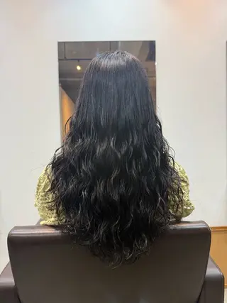 ロング 🌿朝5分でお洒落 パーマスタイル🌿のヘアスタイル