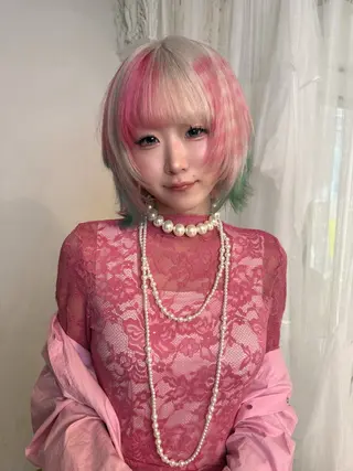 ショート カラー HARUNA/原宿/ デザイン/カットのヘアスタイル