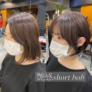 ショート カラー 透明感カラー🌿 グレージュ🐺陽介のヘアスタイル