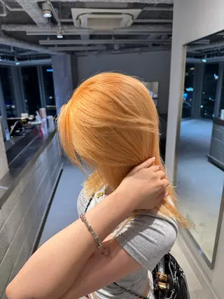 ロング カラー 店長 MANAMI 艶カラー／骨格ボブのヘアスタイル