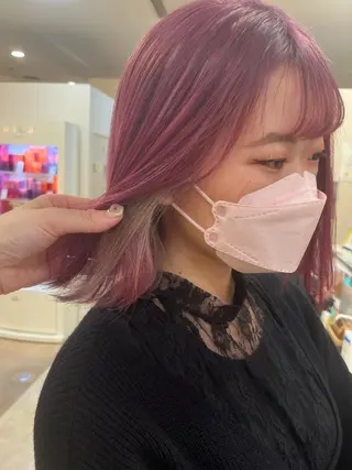 ショート カラー 暖色/ブリーチカラー 🎀 M i k uのヘアスタイル