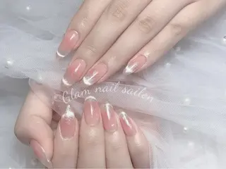ネイル エツメ💅 長さ出し🎀デザインのネイルデザイン