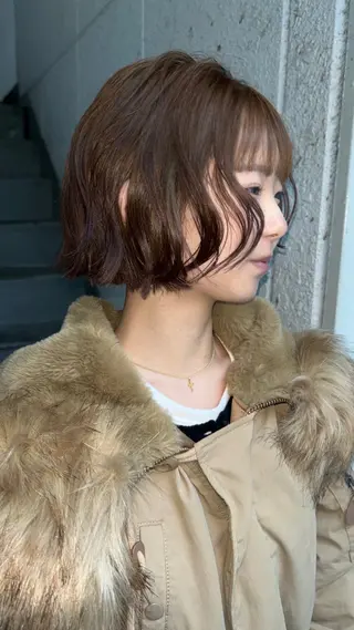 ショート カラー 名古屋栄/ブリーチ/ ボブ🧃木下桃嘉のヘアスタイル