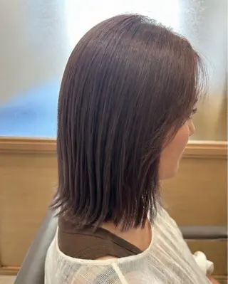 ミディアム カラー 久木原 ゆりのヘアスタイル