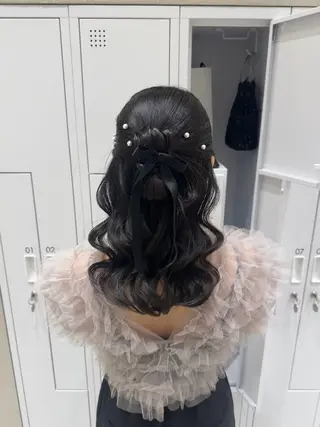 セミロング ヘアアレンジ 銀座/ヘアセット/ 島村美帆のヘアスタイル