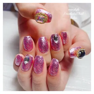 ミディアム ネイル 🐾enen style 🐾のネイルデザイン
