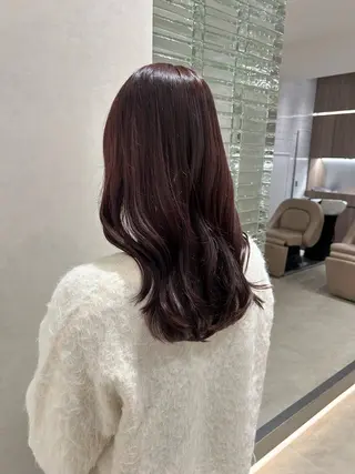 セミロング カラー ヘアアレンジ メンズ ‎透明感×艶髪 ‎🫒maki🎀のヘアスタイル