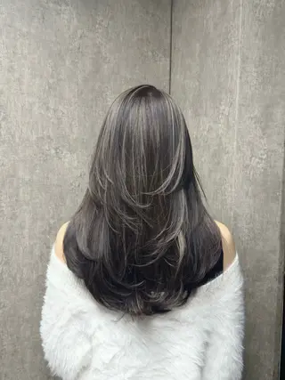 ロング カラー 店長 ハイトーン× 髪質改善/舘野 涼太のヘアスタイル