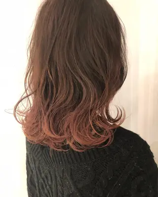 セミロング カラー パーマ ヘアアレンジ 【白髪ぼかし】 矢内　夏輝のヘアスタイル