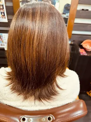 ミディアム カラー 竹内 幸生のヘアスタイル