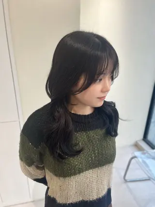 セミロング 顔周りカット🍑 Zina難波 Akiのヘアスタイル