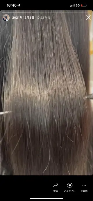 セミロング カラー 中顔面短縮 顔まわり新田大翔のヘアスタイル