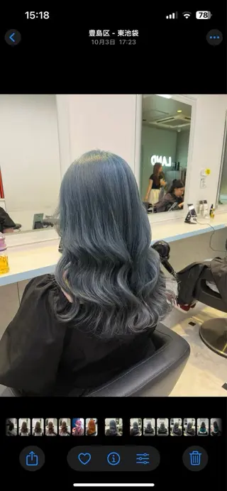 セミロング カラー ブリーチカラー 🩵MIZUKIのヘアスタイル