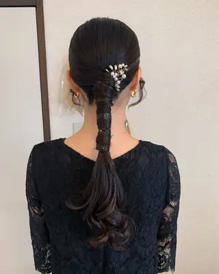ヘアアレンジ 三富 千秋のヘアスタイル