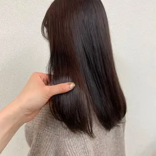 セミロング カラー もりたみかこ 美容師お休み中のヘアスタイル