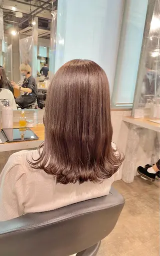 セミロング カラー ベージュカラー💖 やすひろのヘアスタイル