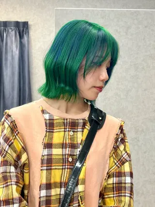 ミディアム カラー BOB men's KIRAのヘアスタイル