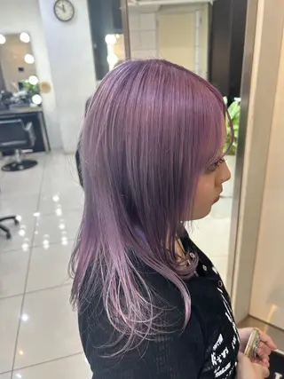 ミディアム ハイトーン/ダメージ レス/ソウイチロウのヘアスタイル
